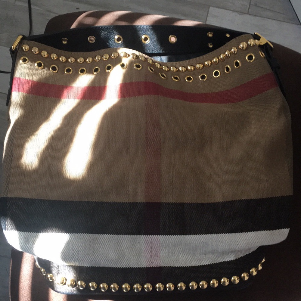 Burberry Tan and Black Tote with Contemporary Edge